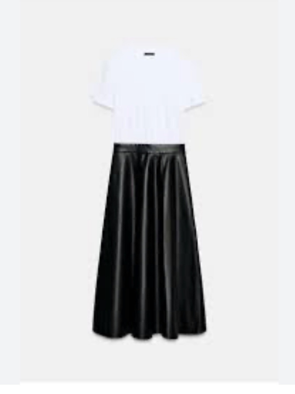 Zara Black Faux-Leather Maxi Skirt